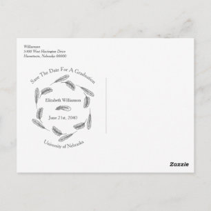 Ihr Foto Image Abschluss Save the Date Boho Postkarte