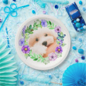 Ihr Foto in Blume-Rahmen-Tellern Pappteller (Party)