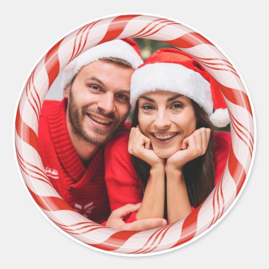 IHR Foto in einem Candy-Frame-Sonderaufkleber Runder Aufkleber (Vorderseite)