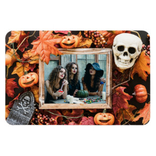 IHR FOTO in einem Halloween-Frame-Magneten Magnet
