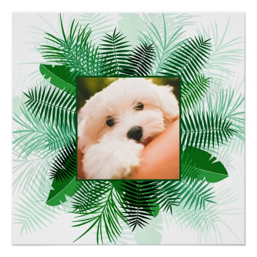 Ihr Foto in einem Palm Leaf Frame Custom Poster (Vorderseite)
