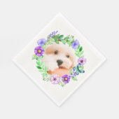 Ihr Foto in einer Blume Rahmen Papierservietten (Ecke)