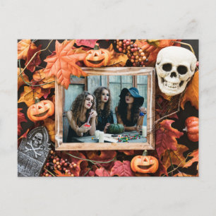 IHR FOTO in einer Halloween-Postkarte Postkarte