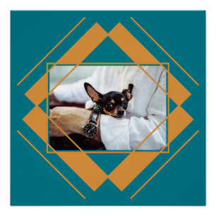 IHR FOTO in geometrischem Musterplakat Poster