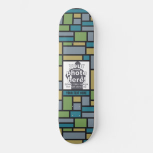 IHR FOTO in geometrischen Musterskateboards Skateboard