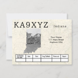 Ihr Foto Indiana Shaped Cutout Custom QSL Postkarte
