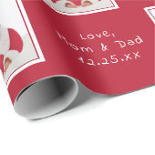 Ihr Foto Individuelle Name Weihnachtswrapper Geschenkpapier (Rolleneckpunkt)