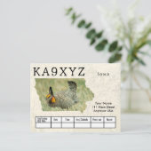 Ihr Foto Iowa Shaped Cutout Custom QSL Postcard Postkarte (Stehend Vorderseite)