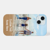 Ihr Foto iPhone-Fall mit benutzerdefiniertem Textn iPhone 15 Hülle (Rückseite (Horizontal))