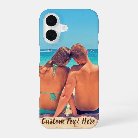 Ihr Foto iPhone-Gehäuse mit benutzerdefiniertem Te iPhone 16 Hülle (Rückseite)