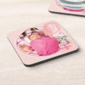 Ihr Foto "It's a Girl" Set von 6 Untersetzer (Linke Seite)