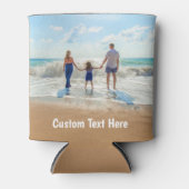 Ihr Foto kann mit benutzerdefiniertem Text abkühle Dosenkühler (Vorderseite)