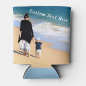 Ihr Foto kann mit benutzerdefiniertem Text abkühle Dosenkühler (Vorderseite)