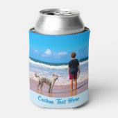 Ihr Foto kann mit benutzerdefiniertem Text abkühle Dosenkühler (Kanne Vorderseite)