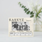 Ihr Foto Kansas Shaped Cutout Custom QSL Postkarte (Stehend Vorderseite)