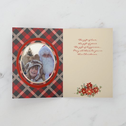 IHR FOTO Kariertes Wald Antler Weihnachten (Innenseite)