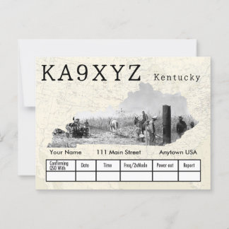 Ihr Foto Kentucky Shaped Cutout Custom QSL Postkarte