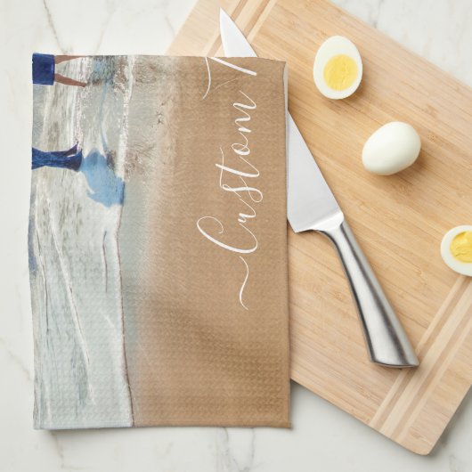 Ihr Foto Küchentuch mit individuellem Text (Viertel Falte)