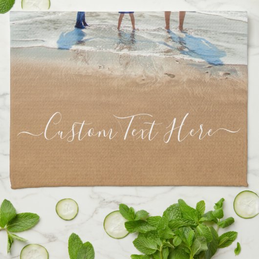 Ihr Foto Küchentuch mit individuellem Text (Gefaltet)