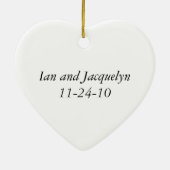 Ihr Foto kundengebundenes Wedding Andenken Keramik Ornament (Hinten)