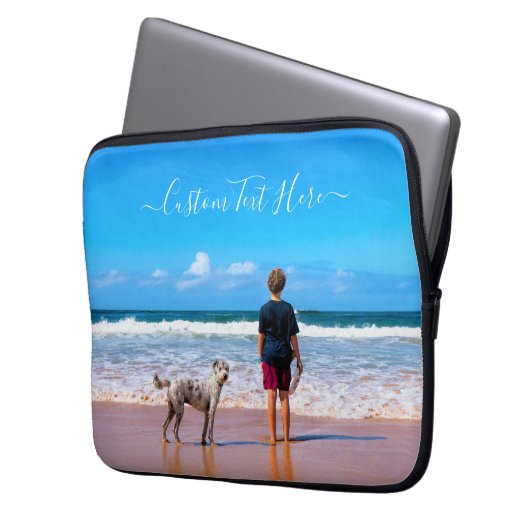 Ihr Foto Laptop-Sieb mit benutzerdefiniertem Text Laptopschutzhülle (Vorderseite Links)