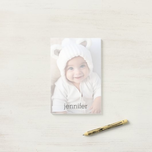 Ihr Foto leuchtet automatisch im Hintergrund Post-it Klebezettel (Auf Schreibtisch)