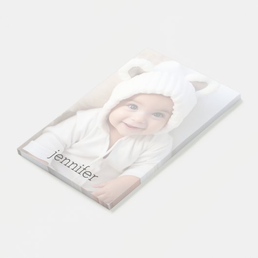 Ihr Foto leuchtet automatisch im Hintergrund Post-it Klebezettel (angewinkelt)