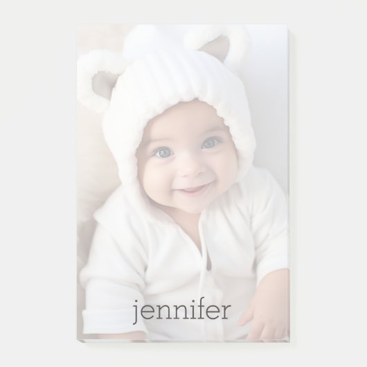 Ihr Foto leuchtet automatisch im Hintergrund Post-it Klebezettel (Vorderseite)