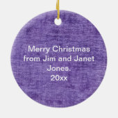 Ihr Foto: Lila Star-Form-Bildrahmen Keramik Ornament (Hinten)