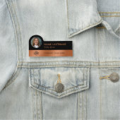 Ihr Foto Logo Sleek Imitats Kupfer Schwarz Stilvol Namensschild (Beispiel)