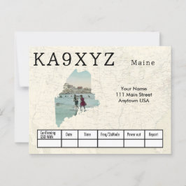 Ihr Foto Maine Cutout Custom QSL Postcard Postkarte