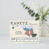 Ihr Foto Maryland Shaped Cutout Custom QSL Postkarte (Stehend Vorderseite)