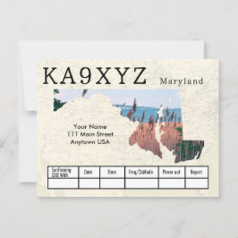 Ihr Foto Maryland Shaped Cutout Custom QSL Postkarte