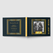 Ihr Foto Memorial Service Elegante Goldrahmen Gästebuch (Voll)