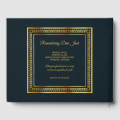 Ihr Foto Memorial Service Elegante Goldrahmen Gästebuch (Rückseite)