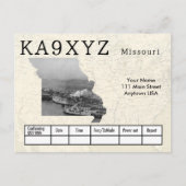 Ihr Foto Missouri geformt Cutout Custom QSL Postkarte (Vorderseite)