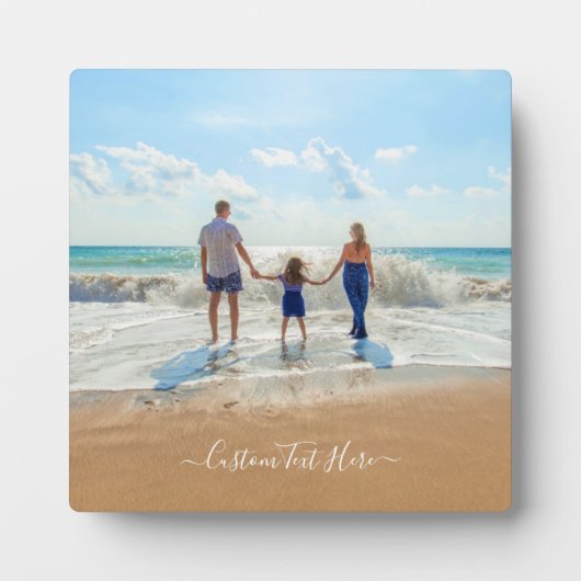 Ihr Foto mit benutzerdefiniertem Text Fotoplatte (Vorderseite)