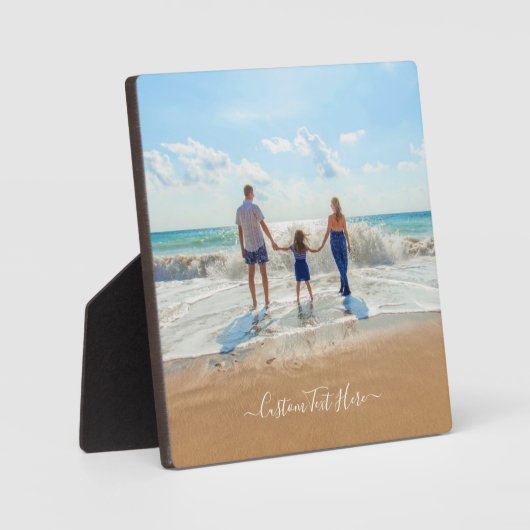 Ihr Foto mit benutzerdefiniertem Text Fotoplatte (Vorderseite)