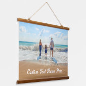 Ihr Foto mit benutzerdefinierten Texten Wandteppich Mit Holzrahmen (Gewinkelt)