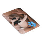 Ihr Foto mit dem Namen in Paw Print Magnet (Rechte Seite)