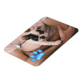 Ihr Foto mit dem Namen in Paw Print Magnet (Linke Seite)