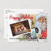 Ihr Foto mit dem Weihnachtsmann und der schönen Li Postkarte (Vorne/Hinten)