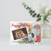 Ihr Foto mit dem Weihnachtsmann und der schönen Li Postkarte (Stehend Vorderseite)