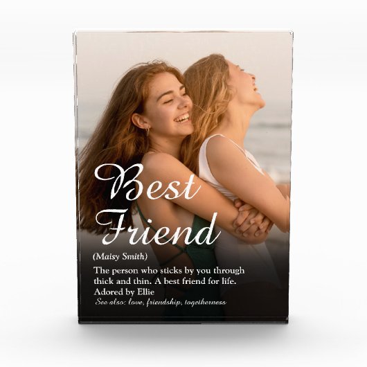 Ihr Foto mit der besten Freunde Definition (Vorderseite)