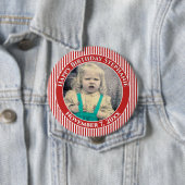 Ihr Foto mit einfachen Streifen rot/weiß Button (Beispiel)