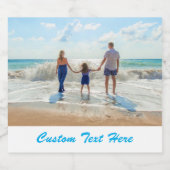 Ihr Foto mit glänzender Weinmarke mit benutzerdefi Schaumweinetikett (Einzelnes Label)