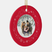 Ihr Foto mit Original Handrawn Weihnachtskranz Keramik Ornament (Rechts)