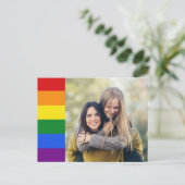 IHR Foto mit Rainbow Flag Postkarte (Stehend Vorderseite)