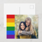 IHR Foto mit Rainbow Flag Postkarte (Vorne/Hinten)