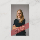 Ihr Foto mit undurchsichtigem Banner Visitenkarte (Vorderseite)